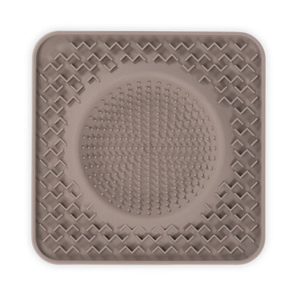 Messy Mutts Silicone Therapeutic Dog Lick Bowl Mat Grey