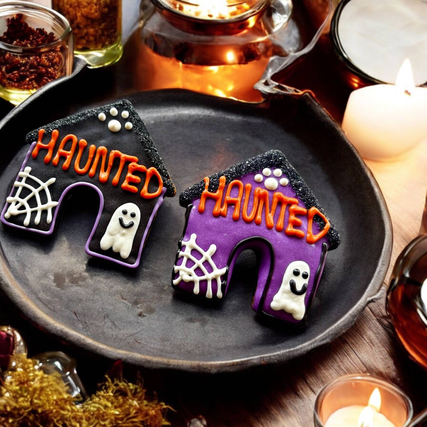 Haunted Halloween dog house treats