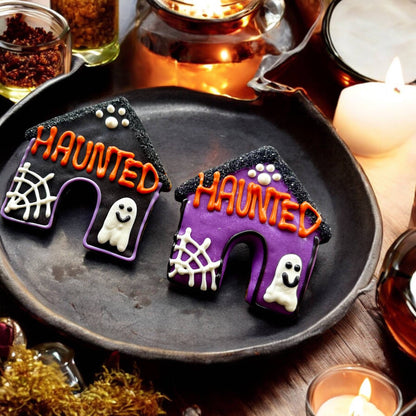Haunted Halloween dog house treats