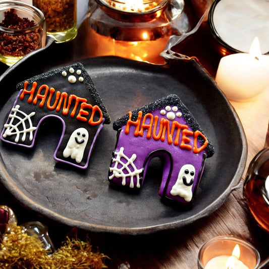 Haunted Halloween dog house treats