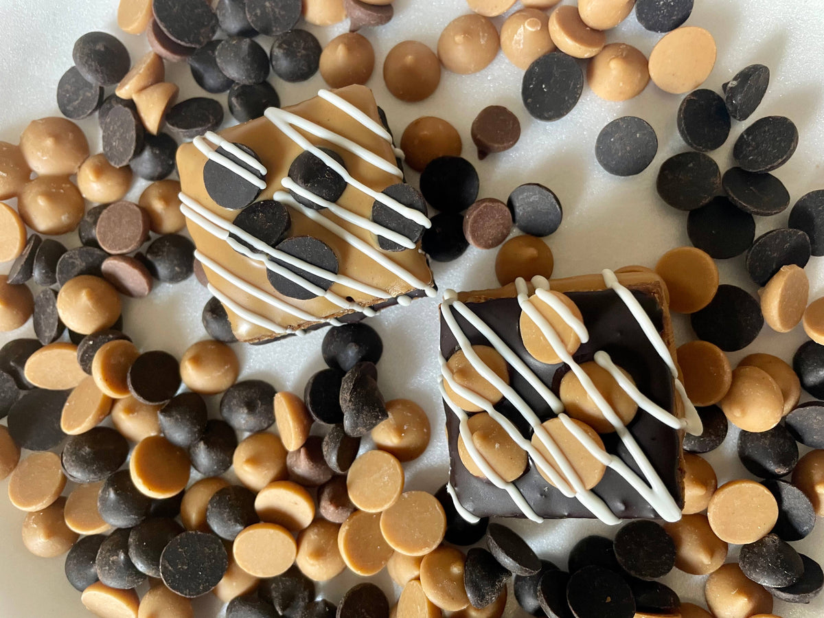 Peanut butter & Carob chip dog treat truffles
