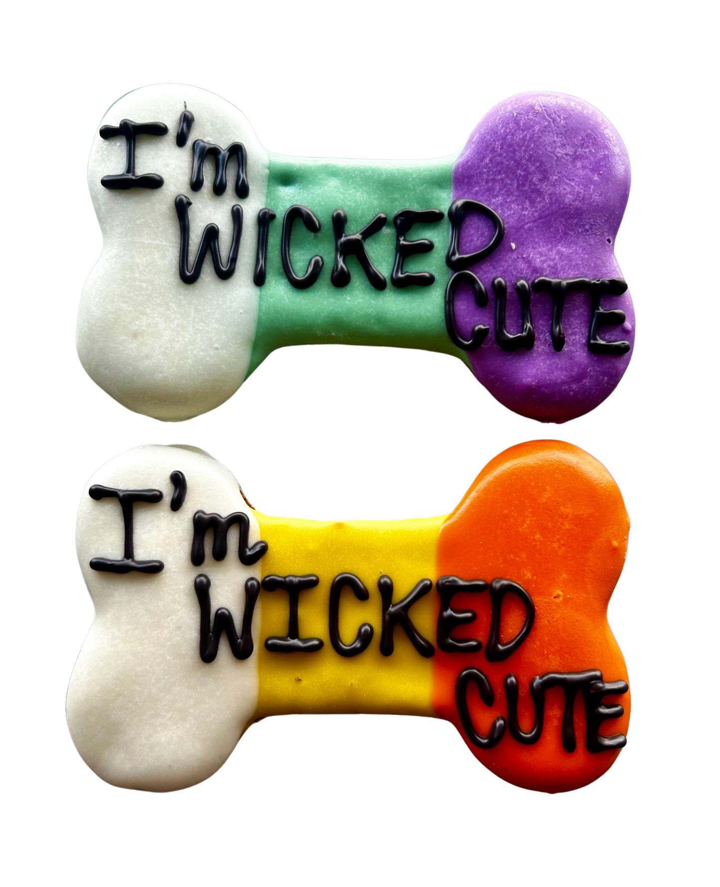 6 inch I’m WICKED Cute Halloween dog bone treats