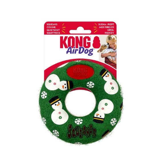 KONG Holiday AirDog® Squeaker Donut Md