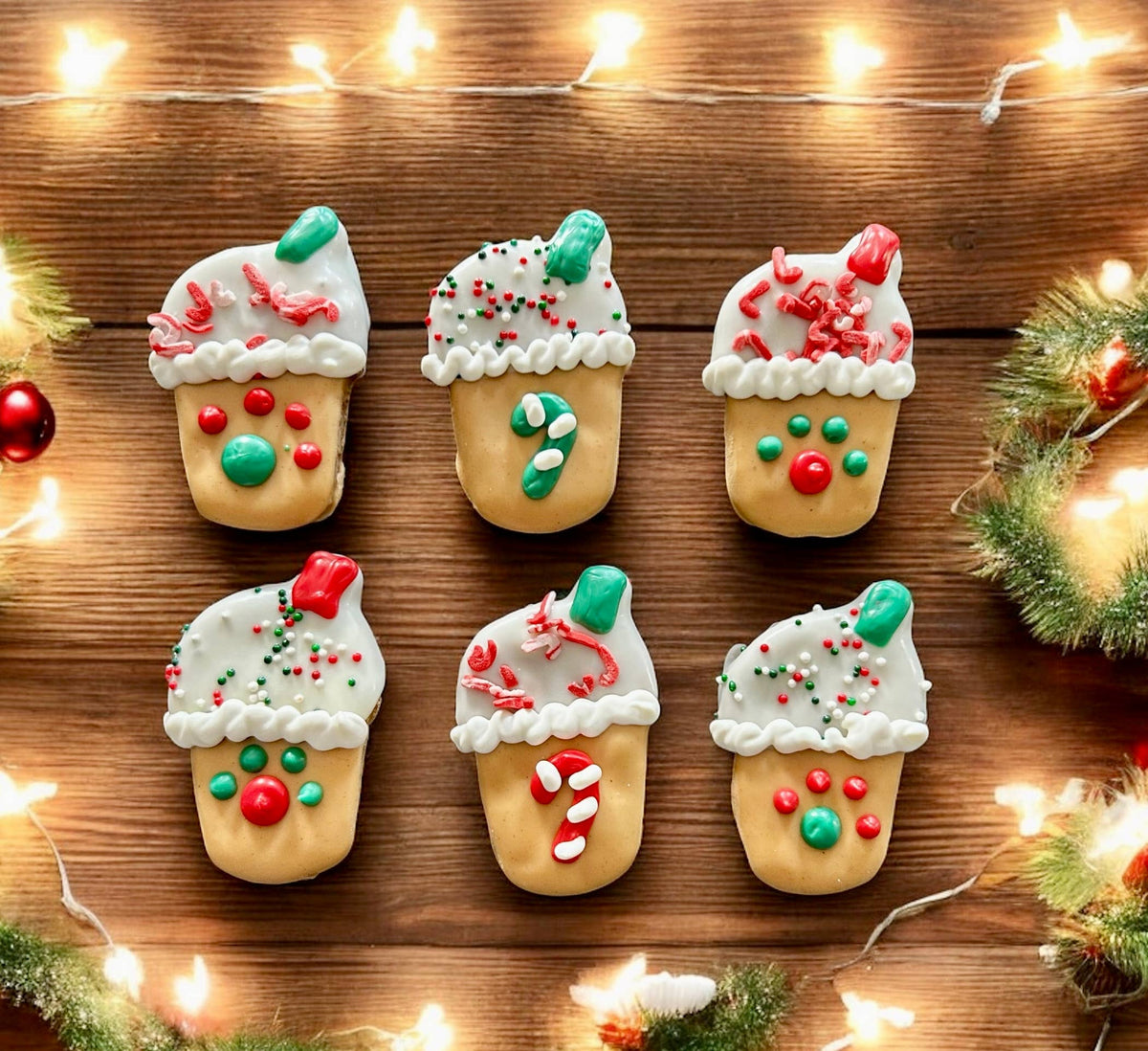 Mini Iced Merry Mint Mocha Latte dog treat